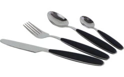 Gimex Edelstahlbesteck Set 16 Tlg. Schwarz -Campingausrüstung 333536 2538149 2