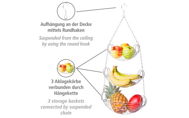 Wenko Triago Küchenampel, Hängekorb 73 X 33 Cm 3 Wenko Triago Küchenampel, Hängekorb 73 X 33 Cm
