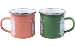 VW Collection T1 Bus Emaille Tassen Set 2 Stück 350 Ml Grün / Rosa 11 VW Collection T1 Bus Emaille Tassen Set 2 Stück 350 Ml Grün / Rosa -Campingausrüstung 410210 2980349