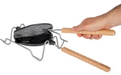 Petromax Gusseisen Wende Waffeleisen Inkl. Auflagesstell -Campingausrüstung 420224 3003159