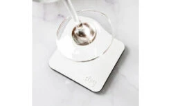 Silwy® Metall Nano Gel Untersetzer Eckig 8,3 X 8,3 Cm Weiß -Campingausrüstung 435624 3104247