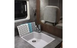 Pufz Schwedisches Geschirrtuch Wohnwagen Muster Türkis -Campingausrüstung 553627 3623248