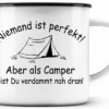 Just Camper Emaille Tasse Niemand Ist Perfekt -Campingausrüstung 648249 4533060