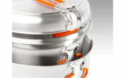 GSI Glacier Edelstahl Base Camper Kochset 6 Teilig Large -Campingausrüstung 648942 4582095