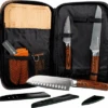 GSI Rakau Gourmet Messer Set Inklusive Schneidebrett Und Messerschärfer 7 Teilig -Campingausrüstung 659271 4582185