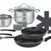 Elo Basic Horizon Topf Und Pfannenset 10 Teilig Silber Schwarz -Campingausrüstung 661854 4519149