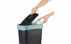 Rotho Twist Abfalleimer Mit Schwing- Und Klappdeckel 25 Liter Lime Grün -Campingausrüstung 689406 4830116 2