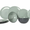 Gimex Vivid Geschirrset Grün 12 Tlg. -Campingausrüstung 692672 4705340