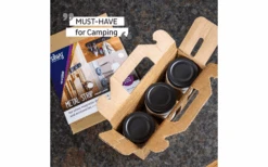 Silwy® Feinkost-Magnetgläser ALL BLACK (192 Ml) 3er-Set Inkl. Metallleiste -Campingausrüstung 693335 4711817