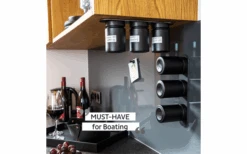 Silwy® Feinkost-Magnetgläser ALL BLACK (192 Ml) 3er-Set Inkl. Metallleiste -Campingausrüstung 706742 4793213