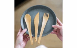 Koziol Rio Besteckset 3 Teilig Nature Ash Grey -Campingausrüstung 730793 4917731